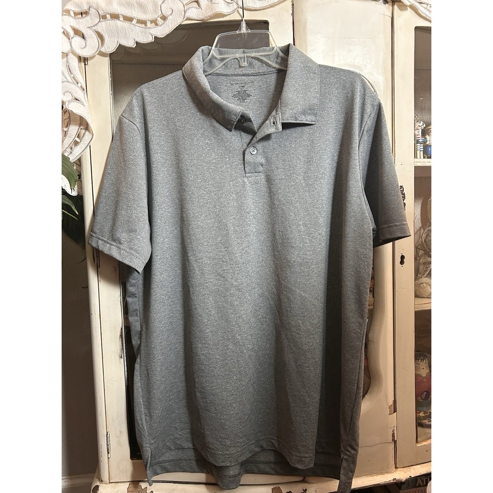 Design Collective By Cintas Men's Polo Grey Shirt Size Large